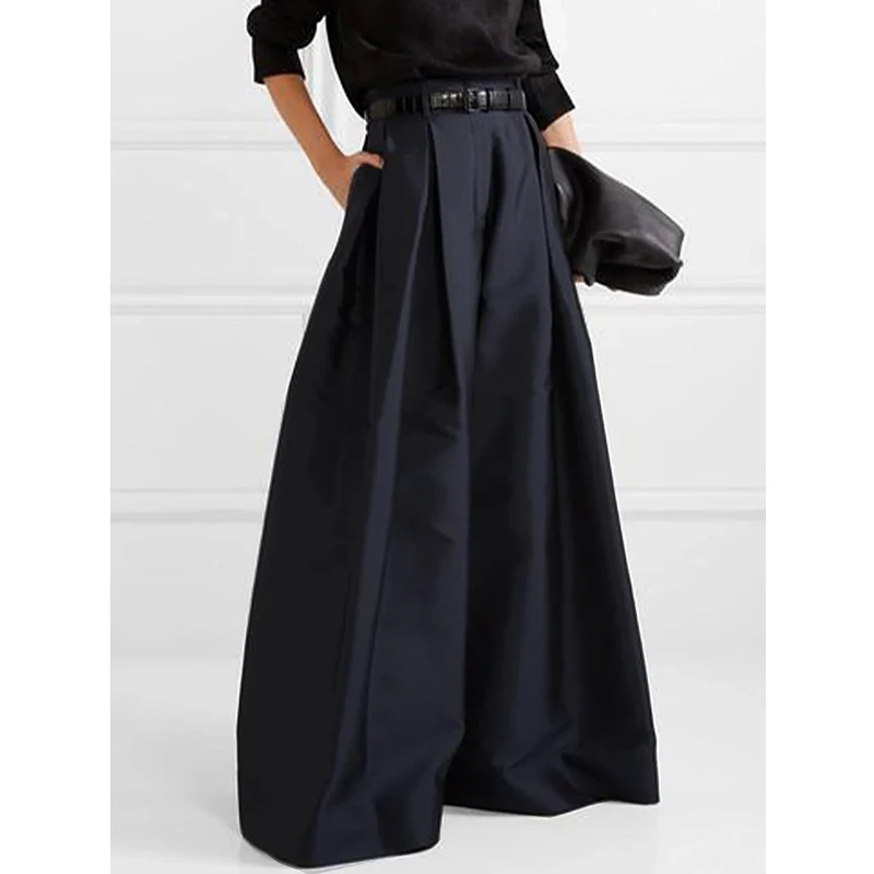 

Krisnanas Fashion High Waisted Loose Pleated Solid Color Pants Casual Wide Leg Pants Spring Casual Loose