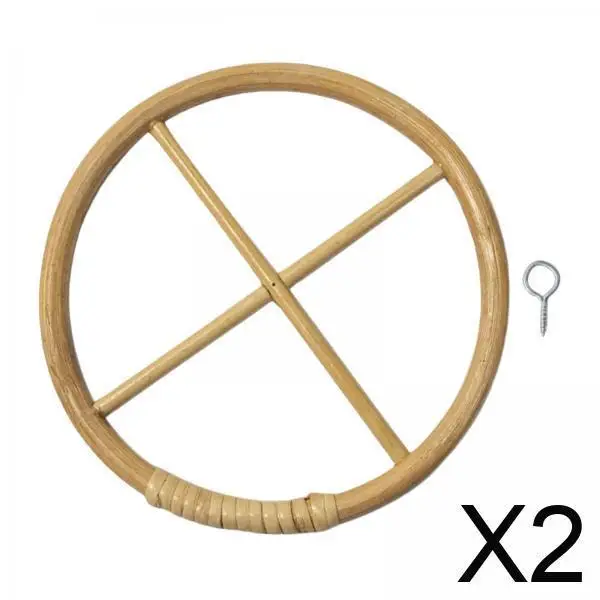 

2x обруч из ротанга, цветочные венки, обруч, круг макраме/обручи, кольца для поделок, для подвешивания на стене, рождественский свадебный кулон