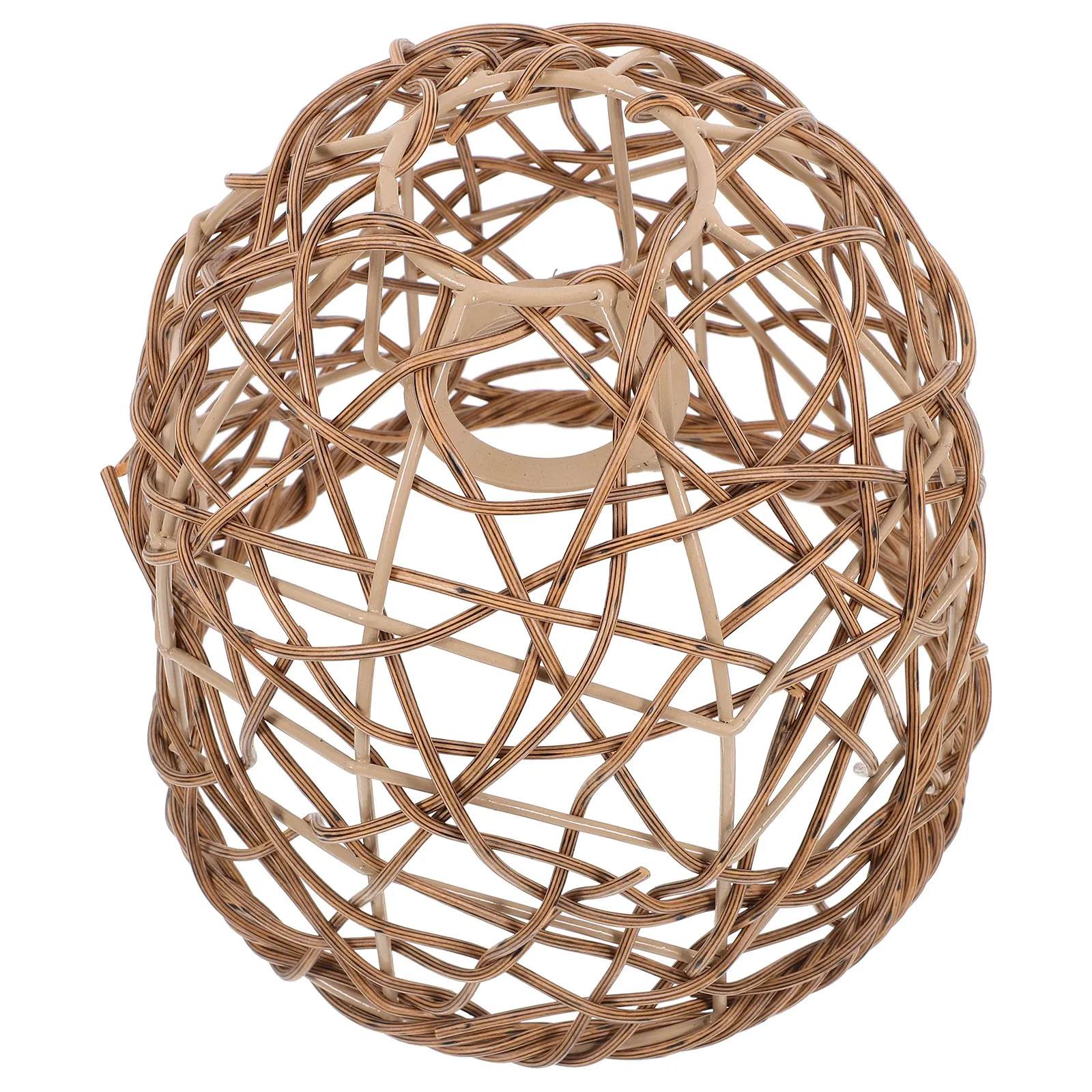 

Woven Lampshade Rattan Hanging Light Shades Round Replacement Ceiling Fan Covers Bamboo Plastic Pendant Chandelier Lampshade