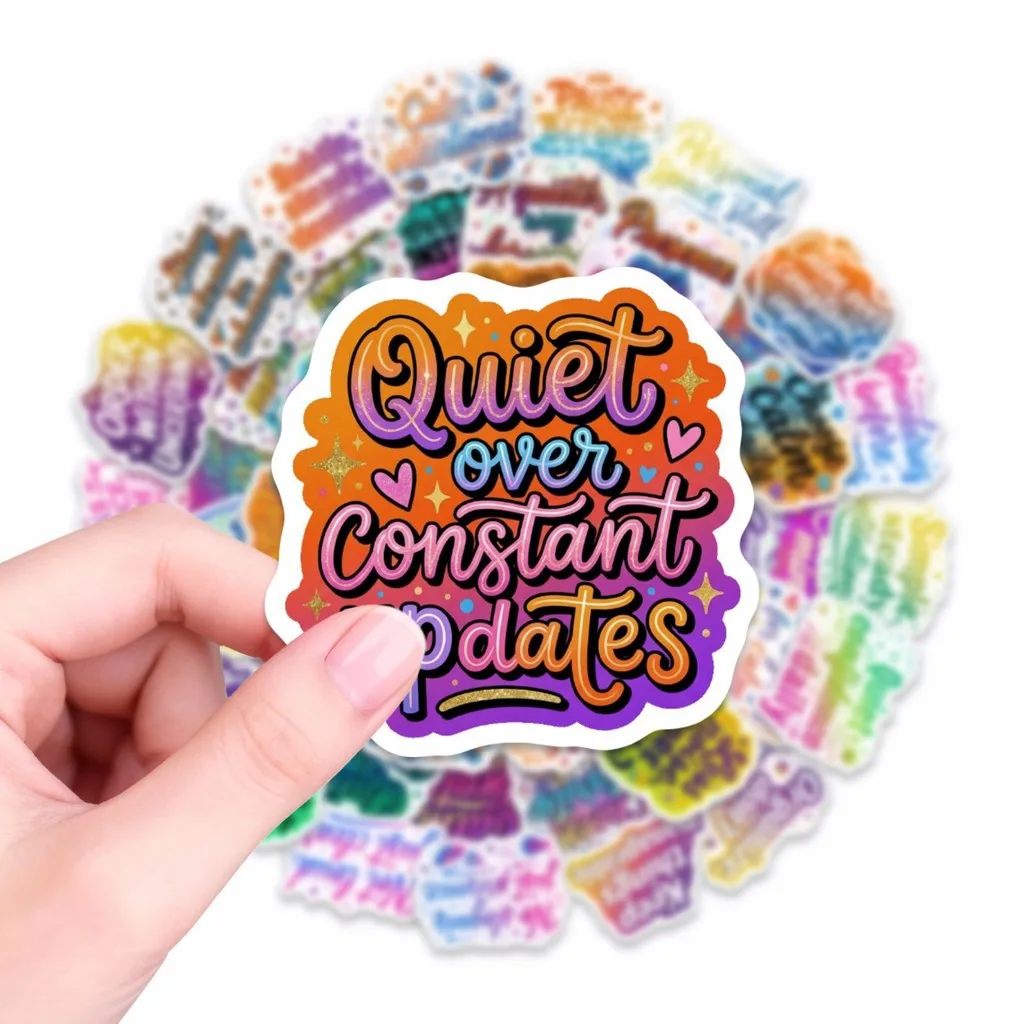 50Pcs Clear Mind Quote PP Stickers, Colorful Motivational Motto Decals for Water Bottle & Journal DIY Decoration