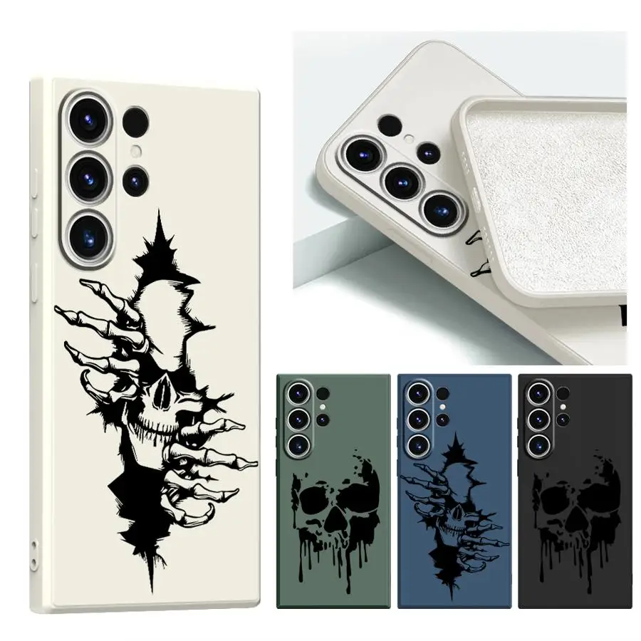 Skull Patterns Phone Cover Case for Samsung Galaxy S25 S21 Plus S22 S24 Ultra S25Edge S23 Note 20 10 Ultra S20 FE