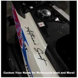 2pcs Personalised Name Decal for Motorcycle Seat, Waterproof Decorative Sticker, Adhesive Letter Labels