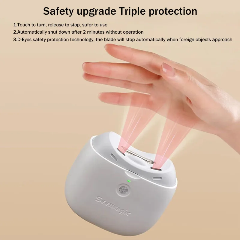 Imagem -04 - Semagic-cortadores de Unhas Elétricos Automáticos para Idosos Moedor de Unhas para Casa Cortadores de Unhas Infantis