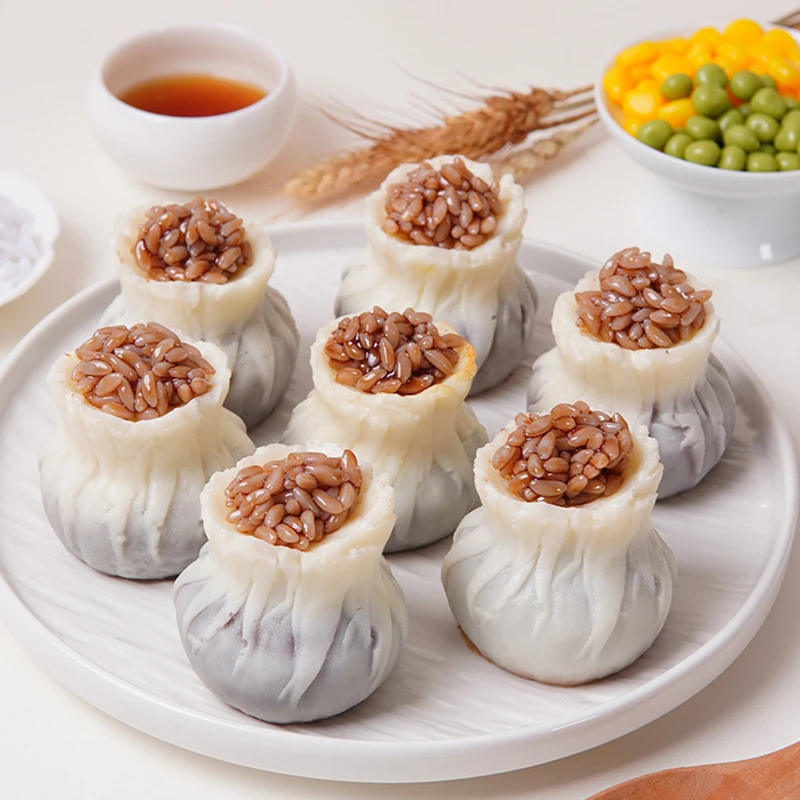 Simulation Shaomai PVC Artificial Steamed Pork Dumplingssteamed Model Fake Food Chinese Breakfast Snack Display Props Ornaments