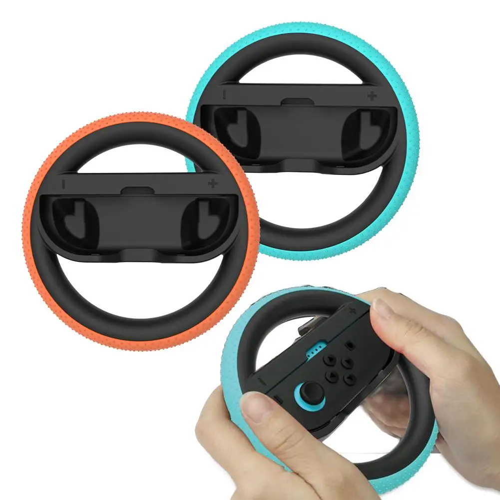 For Switch 2 Joy Con Controller 2PCS Steering Wheel Switch Joycon 2 Racing Wheel Hand Grip For Mario Kart World 8 Deluxe G0G8