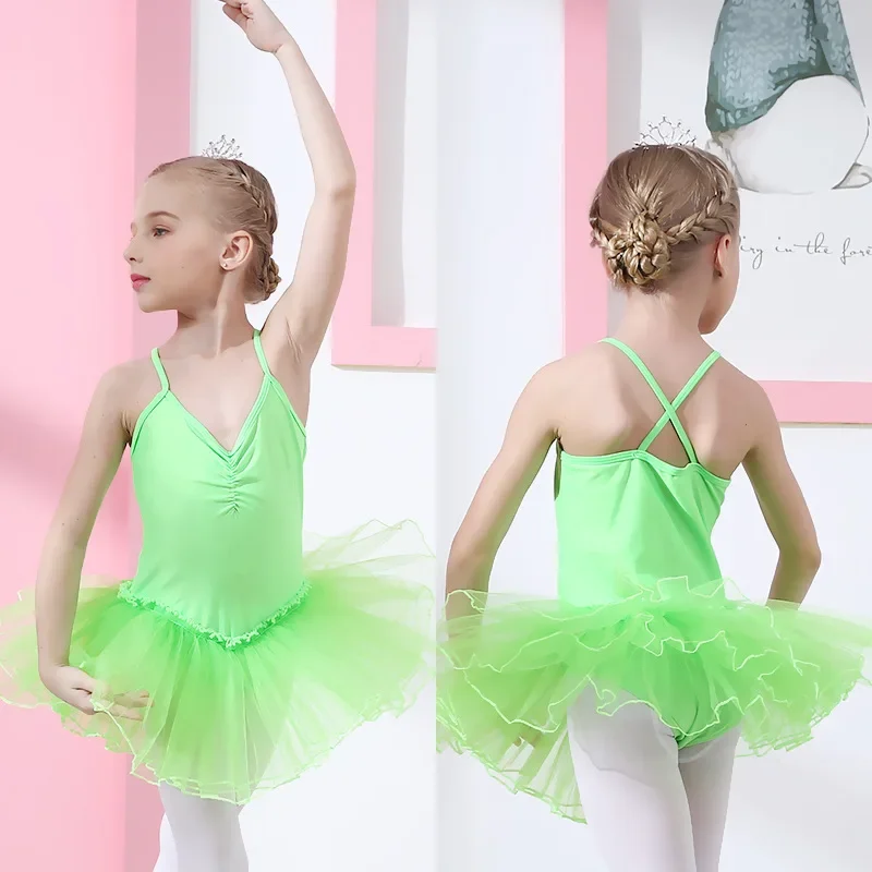 7 colori Cute Girls Ballet Dress For Children Girl Dance abbigliamento bambini costumi di balletto per ragazze Dance body Girl Dancewear