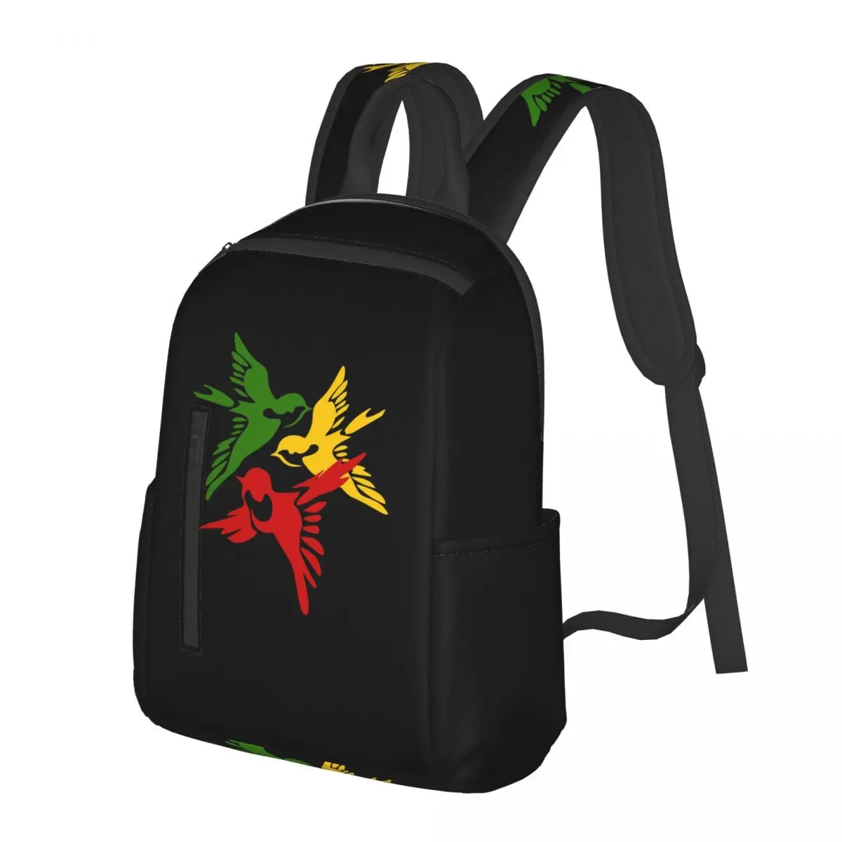 Bob Marley 3 Little Birds Ajax (4) Student Backpack School Bag Hiking Travel Daypack for Boys Girls Bookbag Shoulder Bags