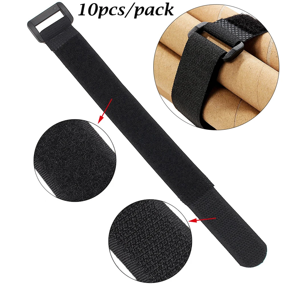 10 Pcs 2*50ซม.Reusable Fastening Bike Tie Nylon Hook & Loop ทนทาน Multil Purpose Self-กาวคุณภาพสูงสาย Tie