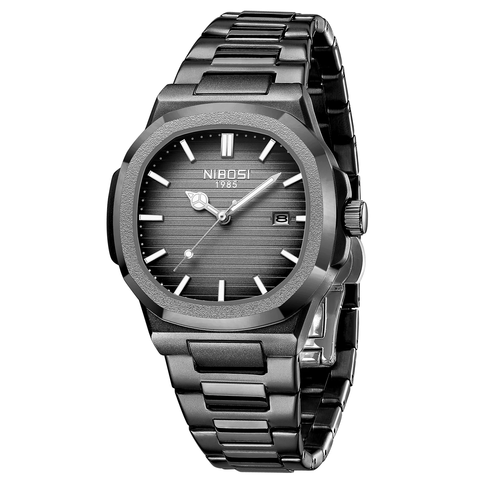2026 NIBOSI Men's Watches Top Brand Luxury Auto Date Business Men Watch Stainless Steel Waterproof Analog Quartz Wristwatches