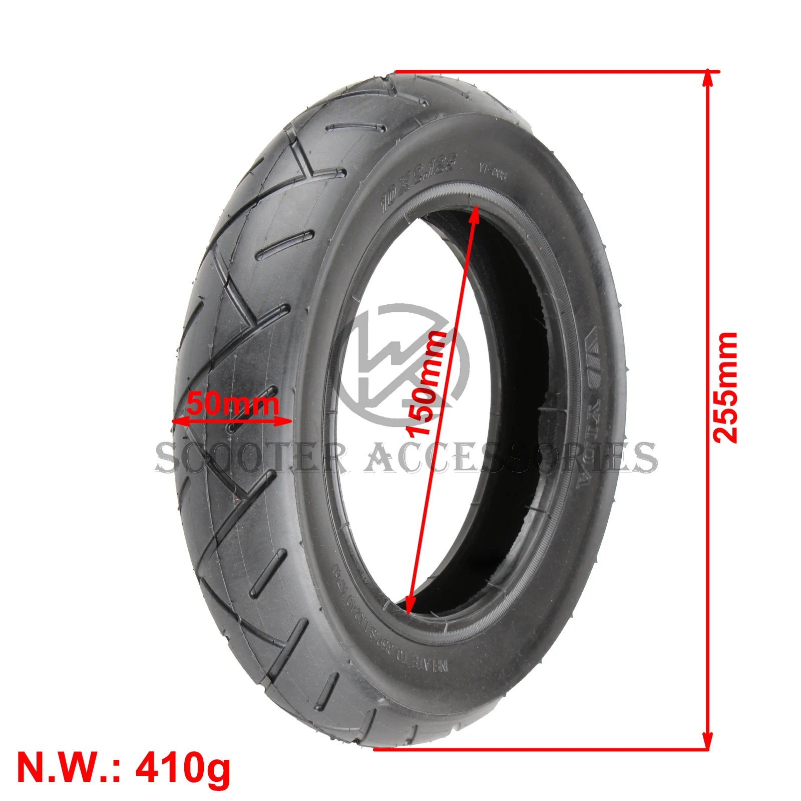 10×2.125 Camera Pneumatic Tire for ZERO 10X Dualtron Speedway INOKIM Quick 2 3 4 Electric Scooter Tires Inflatable Tyre