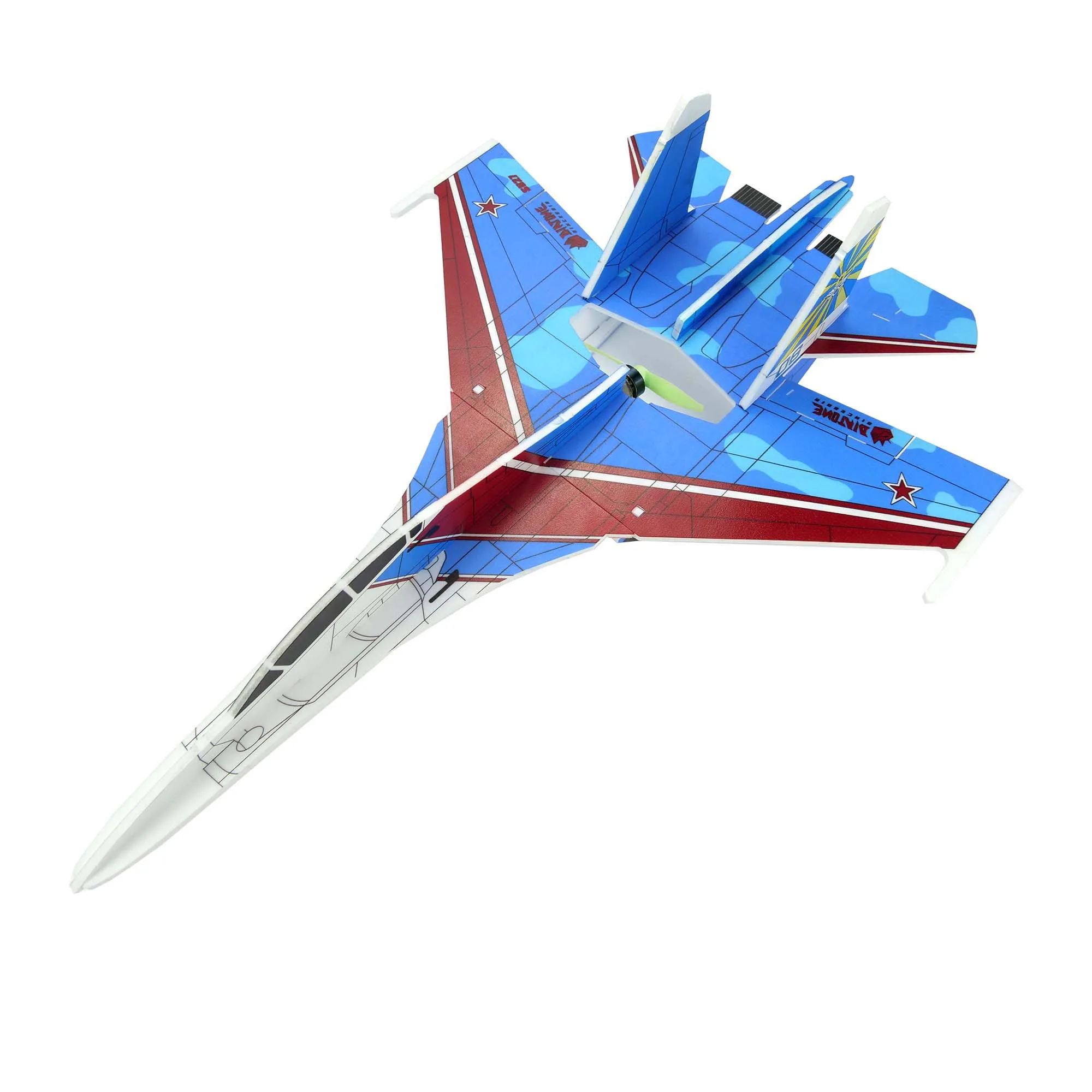 HEEWING - HUNTER MPP Foam  Plane RC Airplane：F22/SU27 Airplane Frame with complete electronic spare parts Upgraded version B