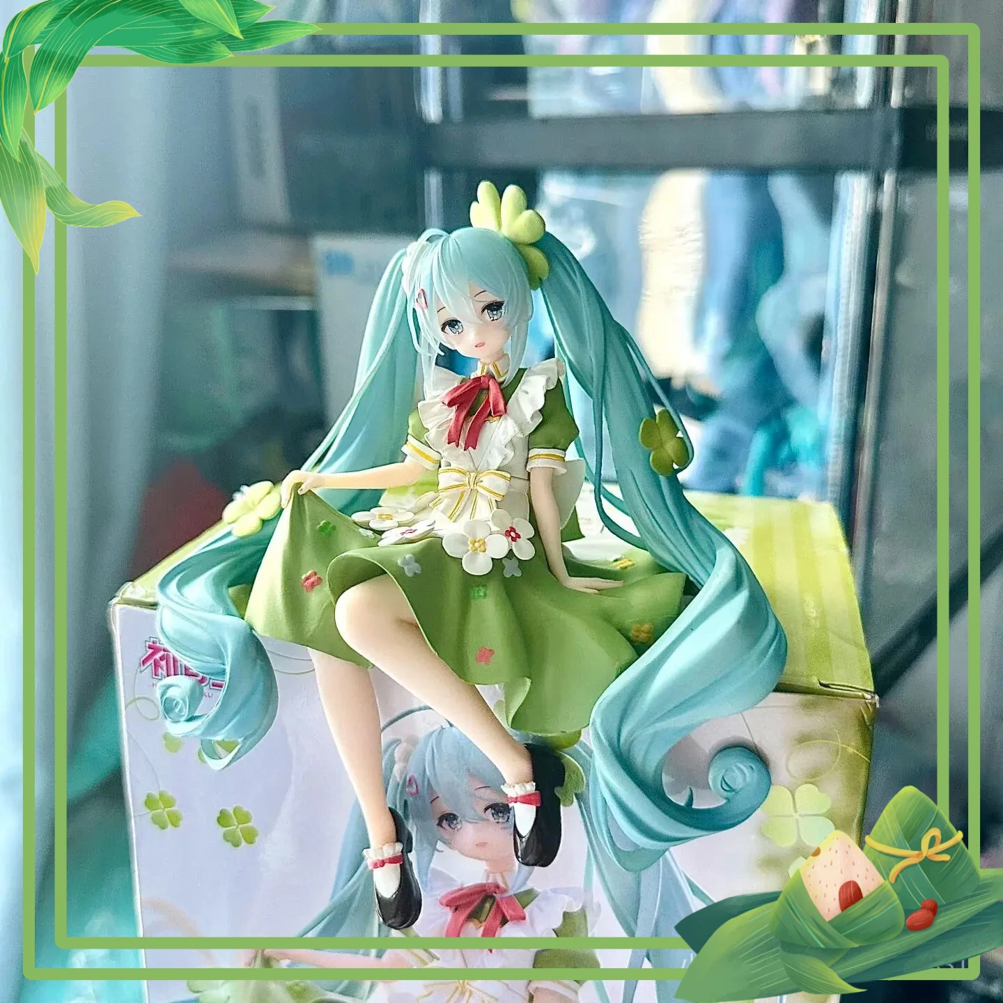 Anime Furyu Noodle Stopper VOCALOID Hatsune Miku Flower Fairy Clover PVC Figurka Model Zabawka Prezent Świąteczny Dostępna Od Ręki