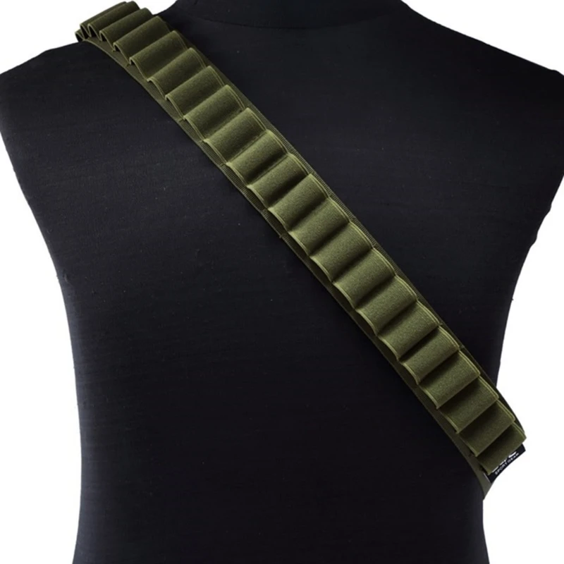 

27 Hole Storage Belt Shotguns Shells Nylon Hunting Cartridge Belt Shoulder Waist Belt Holder for Outdoor Activities