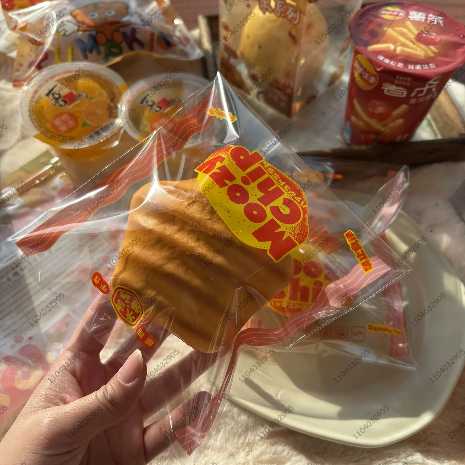 Star-Shaped Hash Brown Slow Rising Squishy Toy Potato Pastry Fidget Toys ASMR Sensory Toys Anti Stress for Kids and Adults Gifts