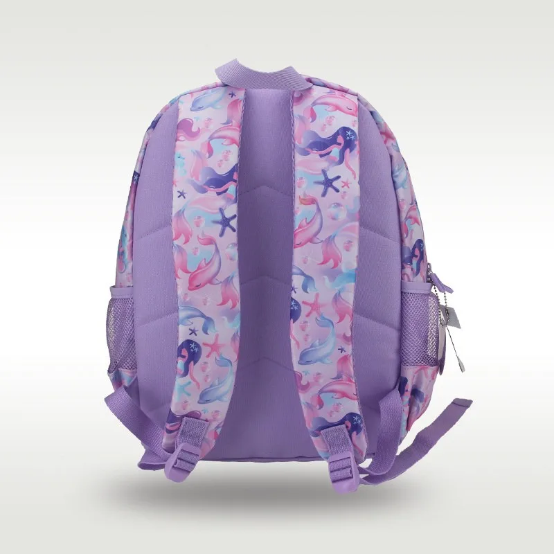 Australian Mermaid Dolphin Student Backpack Large Capacity Travel Storage Backpack Cute Waterproof Multifunctional Backpack view 3