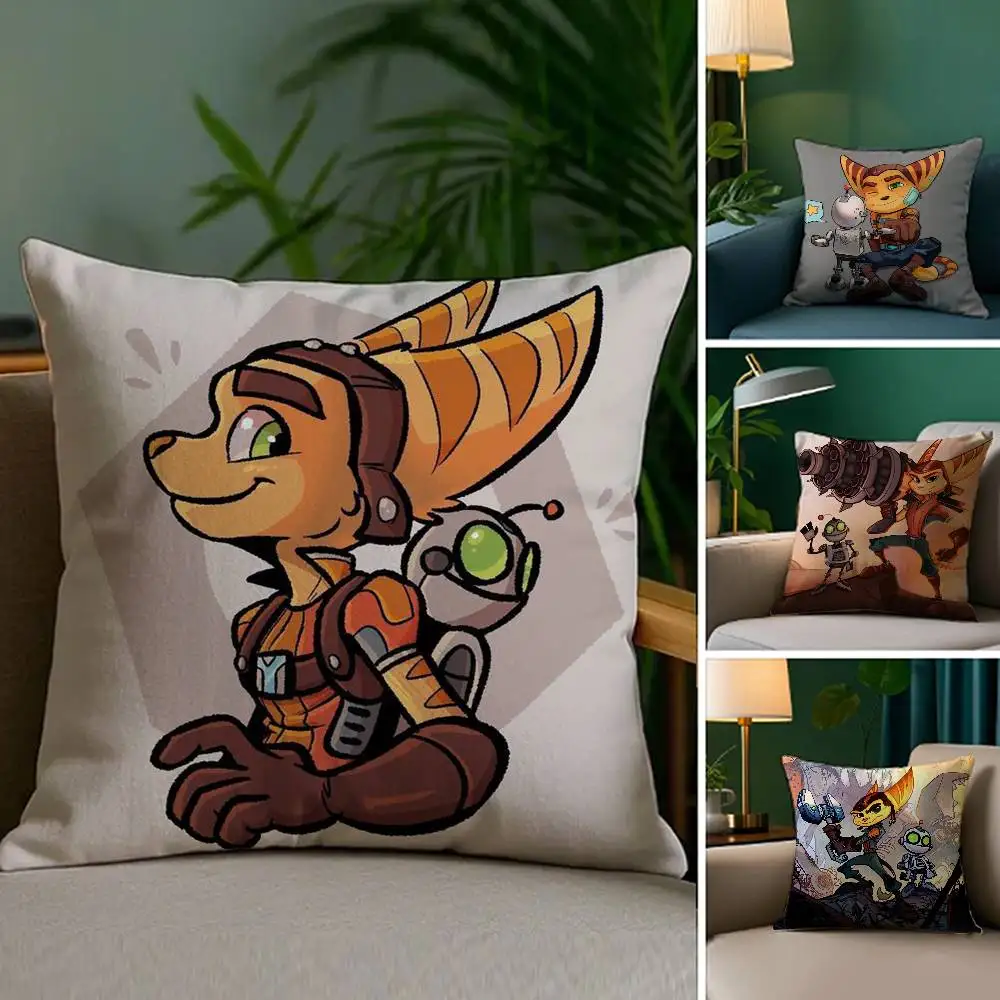 

Наволочка с рисунком R-Ratchet N C-Clank, плюшевая ткань, мягкий двухсторонний принт, чехол для диванной подушки, наволочки