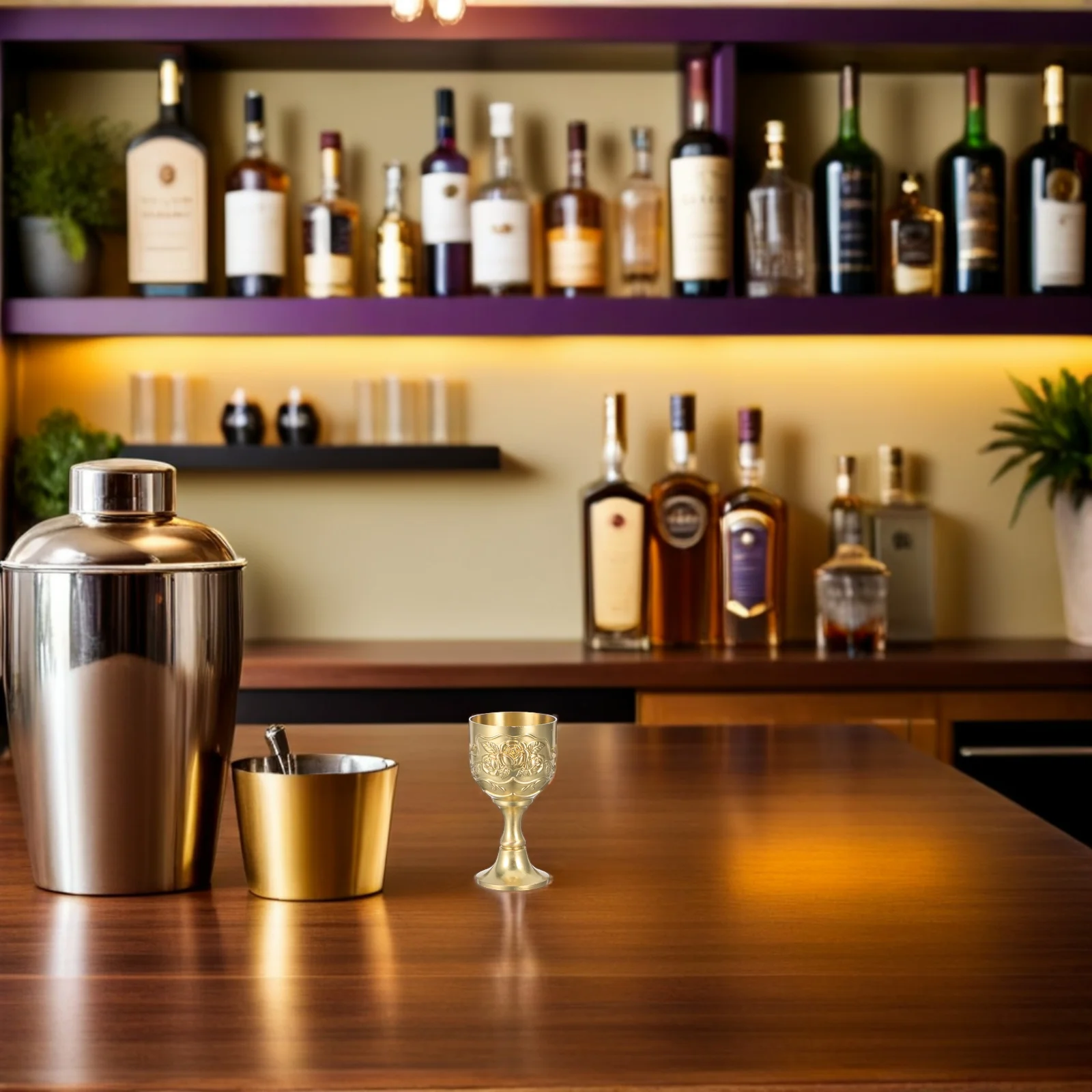 

Elegant European Vintage Metal Goblet Retro Wine Cup With High Stem Design Small Bronze Drinking Cup For Whiskey