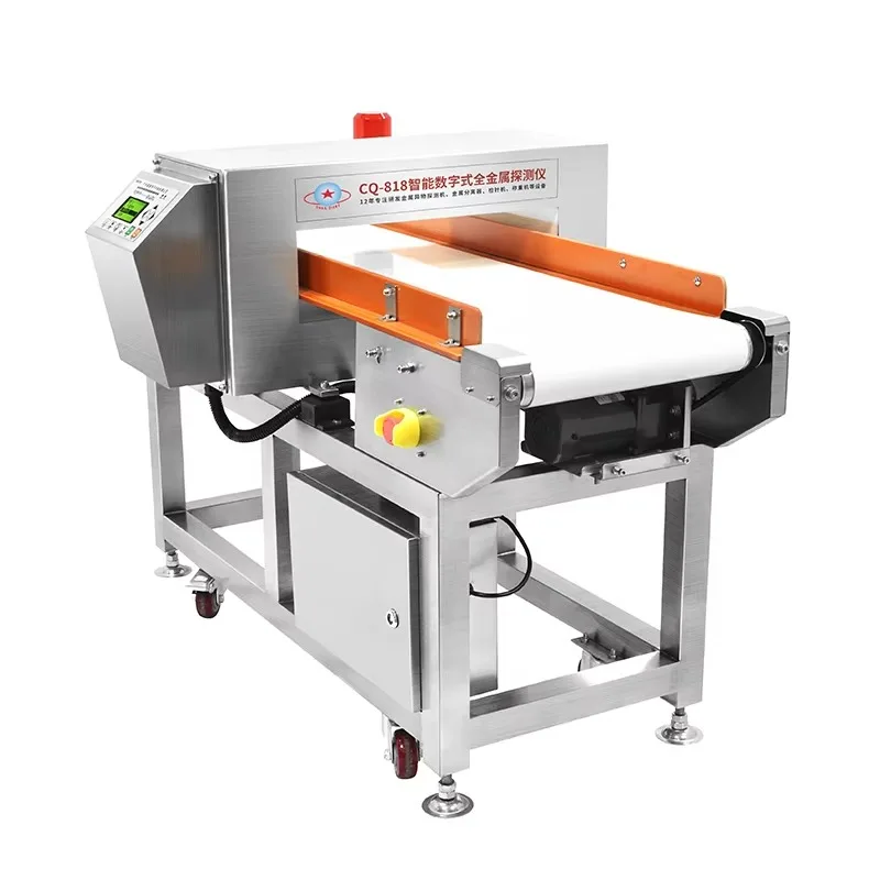 Industrial Conveyor Metal Detector Machine High Sensitivity Food Metal Detection System with Auto Reject Device for Factory Use