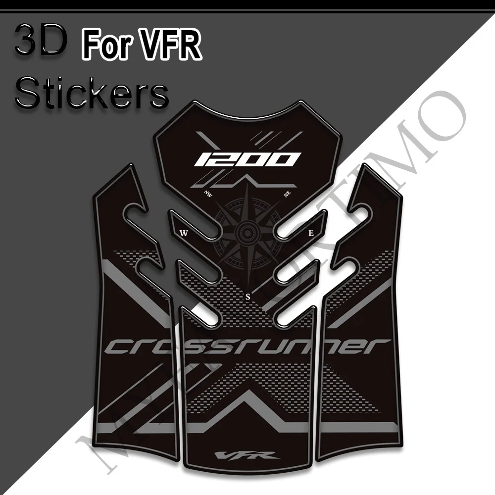 Untuk Honda VFR 1200X 1200 X VFR1200X Kit stiker decal bantalan tangki minyak bahan bakar sepeda motor