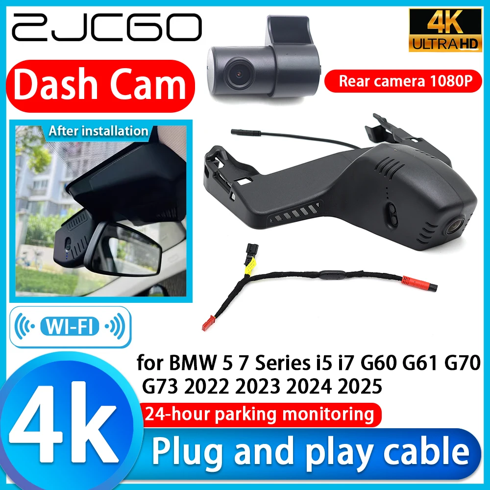 for BMW 5 7 Series i5 i7 G60 G61 G70 G73 2022 2023 2024 2025 4K DVR Dash Cam Camera Lens 24 Hour Video Recorder Recording