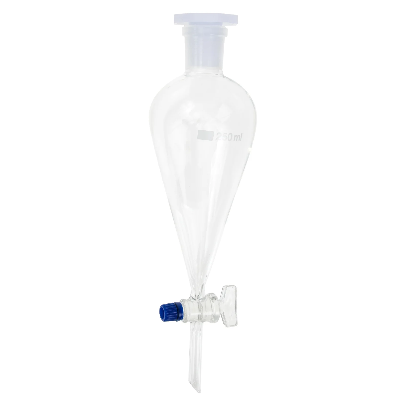 Bracket Flask With Joints And PTFE Plug: 250ml Graduated Glass Separatory Funnel Heavy Wall Conical Separatory Funnel Laboratory