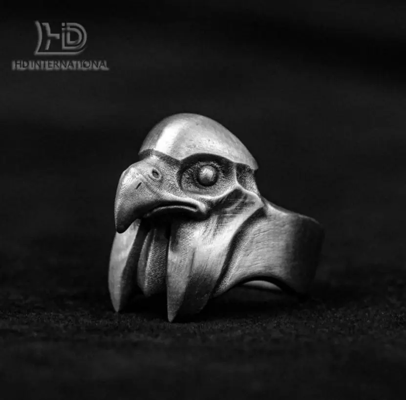 Viking Eagle Rings, Flying Eagle Rings, Bird Rings, Eagle Unique Animal Rings, Metal Bird Wing Rings, Genuine Ghost Designs,