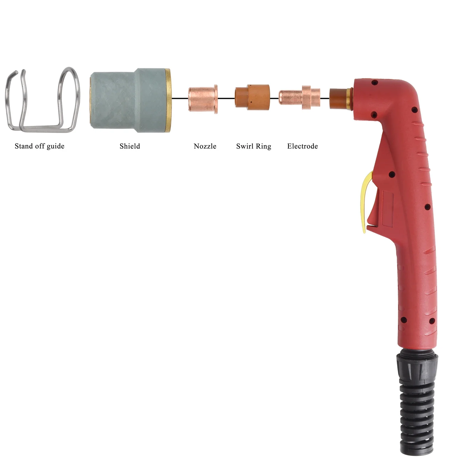 Nozzle Tip Electrode Shield Swirl Ring Air Gas Diffuser PR0016 PE0007 PD0088  PC0003 P50 LT50 CB50 CB-50 Plasma Cutting Torch