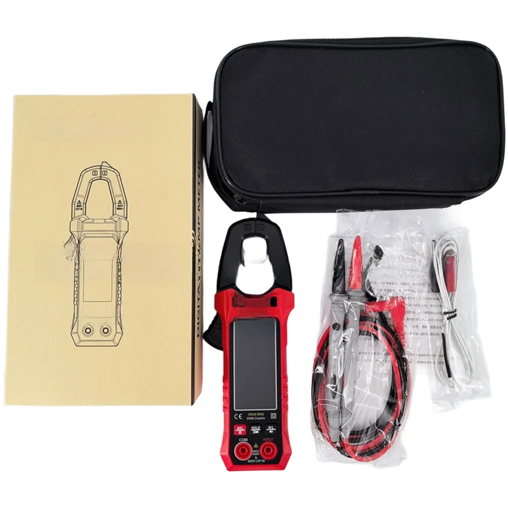 TS601 Automatic Voice Clamp Meter Digital Multimeter With Flashlight For Electrical Testing AC DC Current Voltage Resistance Tem
