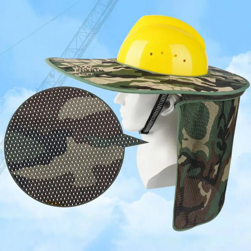 ม่านบังแดดสําหรับหมวกแข็ง Sun Shield อุปกรณ์ป้องกันคอ การมองเห็นสูง หมวกแข็ง Visor ระบายอากาศได้ Visor คอ Shade Sun Shade หมวกแข็ง