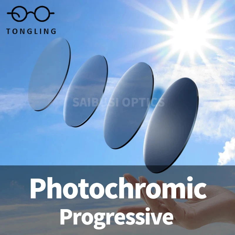 1.56 1.61 Aspherical Prescription Progressive photochromism lenses Sunglasses lenses Single vision outdoor grayish brown
