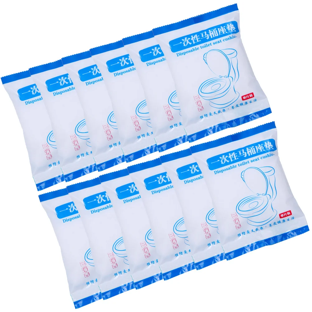 

50Pcs Toilet Seat Cover Nonwoven Disposable Thickened Portable Bathroom Accessory for Hotel Travel Ktv Park Home Use White