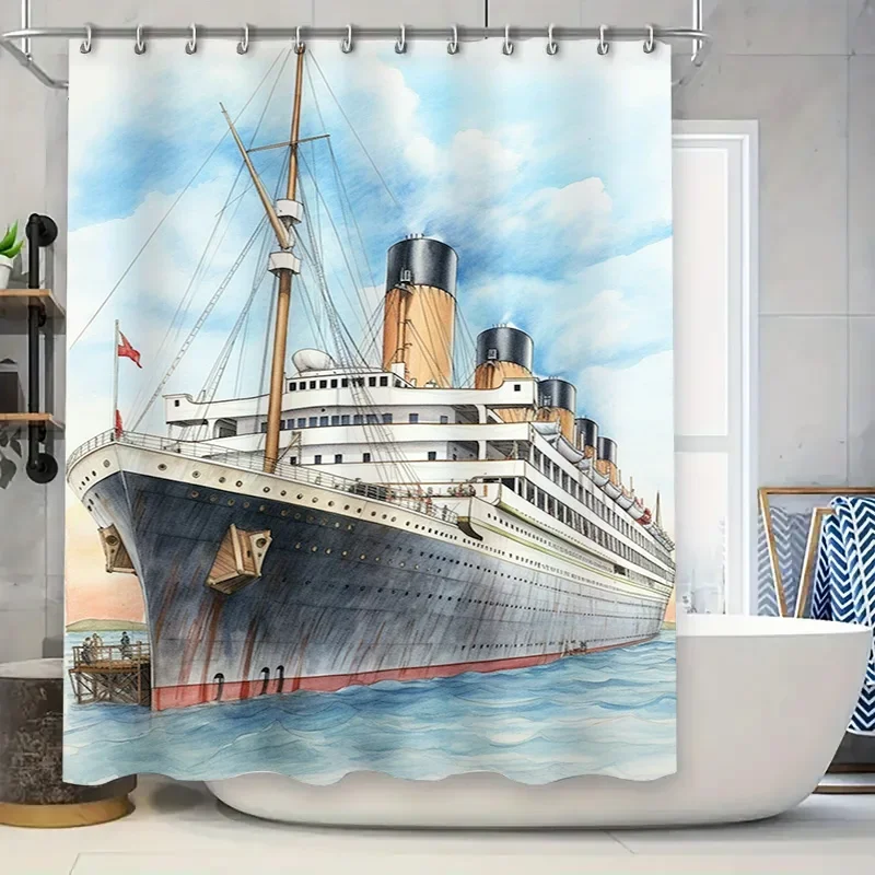 cortina-de-chuveiro-titanic-vintage-tecido-a-prova-d'agua-impresso-em-3d-decoracao-de-banheiro-nautico-suspensao-de-parede-tamanho-personalizado-disponivel-para-compra