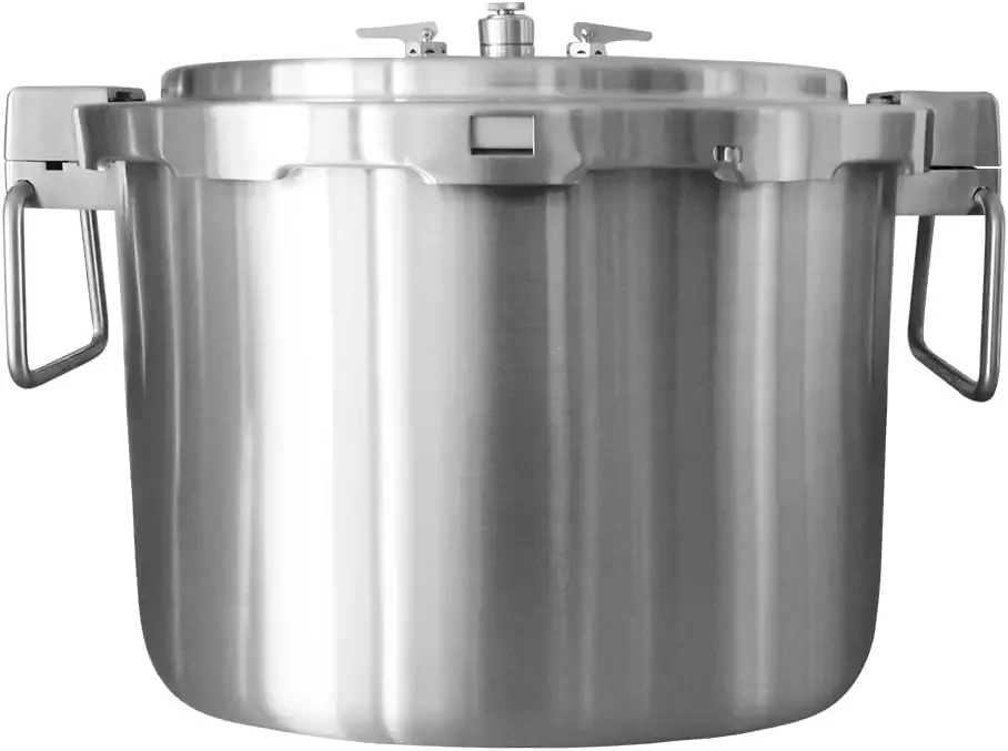 

37 Quart Stainless Steel Pressure Cooker Extra Large Canning Pot with Rack and Lid for Home, Commercial Use - Easy to Clean