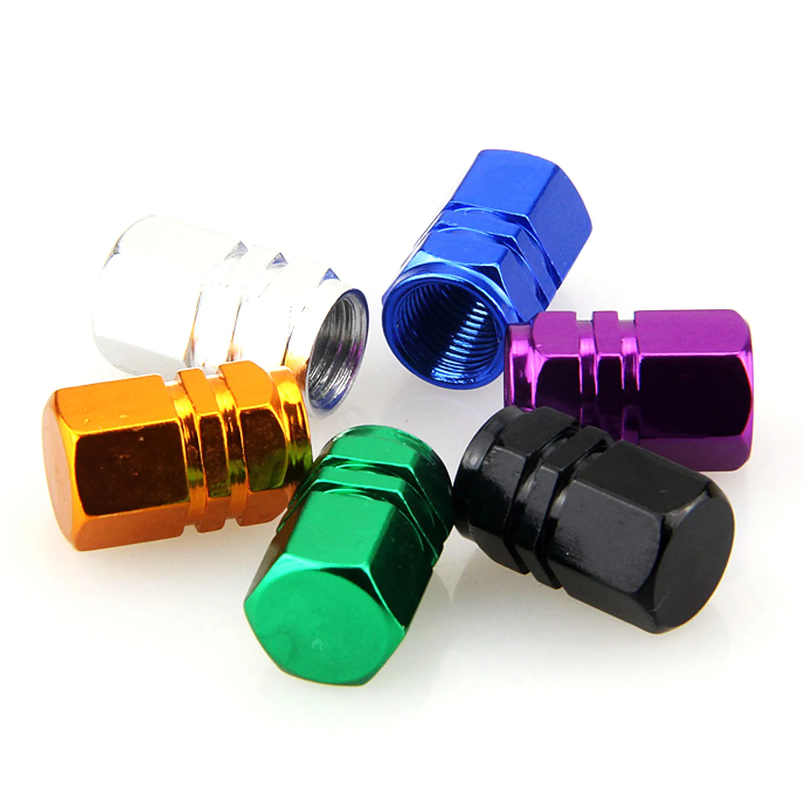 Tire Valve Stem Caps Cover Aluminum Tight Sealed Compact Structure Wheel Tire Mouth Caps for Car Car Wheel Tire Valve Cover 4PCS