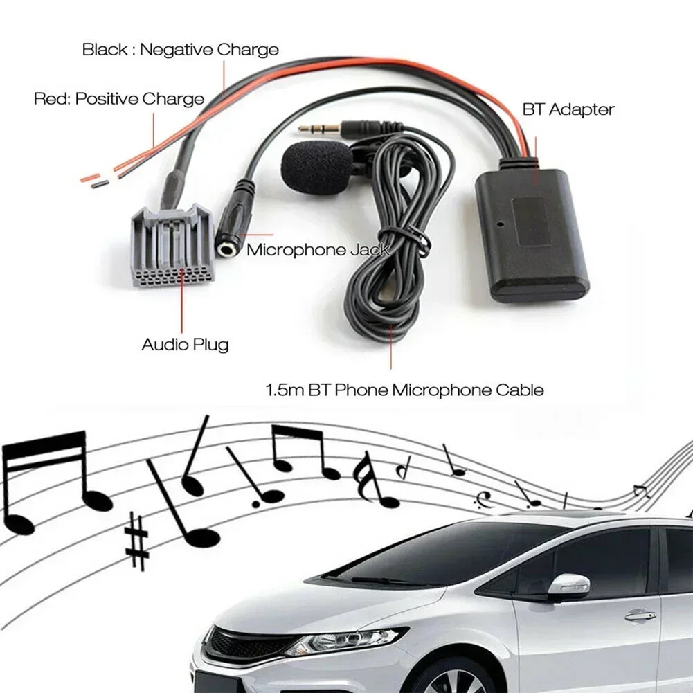 Carhome Car Bluetooth-compatible 5.0 AUX Audio Auxiliary Cable Adapter For Honda Civic CRV Accord JieRui-BT 5908 USEFUL USFUL US