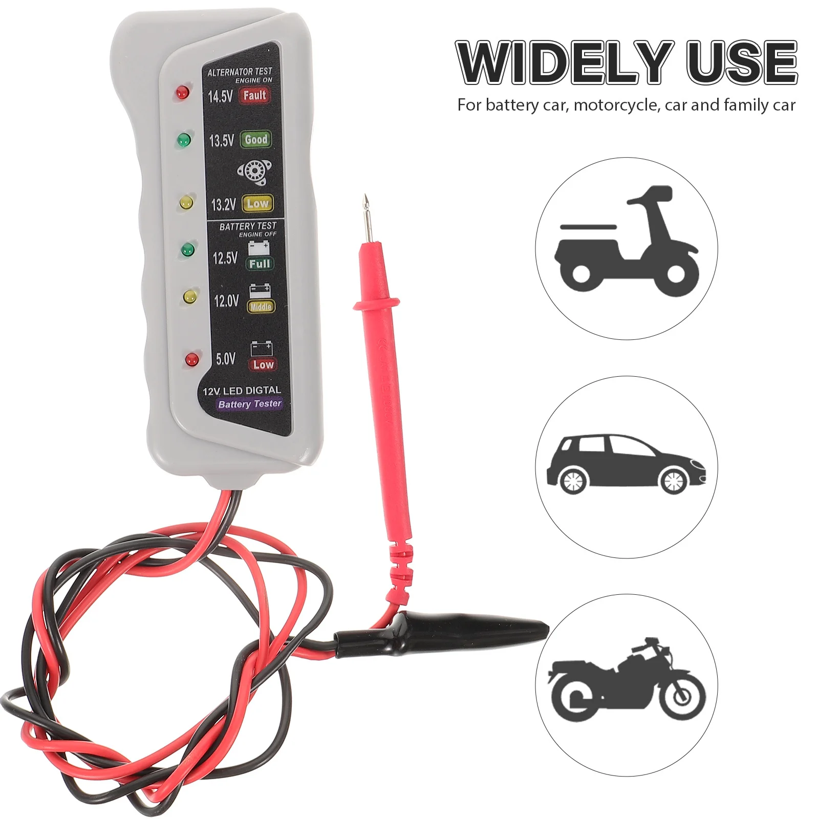 

1pc Tester For Car Diagnostic Tool 12V Car Motorcycle Automotive System Analyzer Led Voltage Checker 2-14.8V Tool Parts