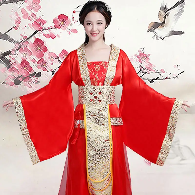 Chinese Style Traditional Women Ancient Hanfu Festival Stage Performance Cosplay Elegant Temperament Exquisite Clothing