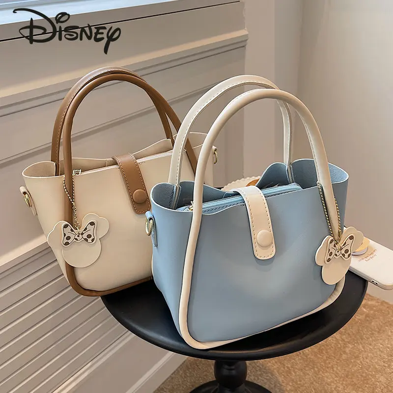 Disney Minnie New Women\'s Handbag High Quality Commuter Crossbody Bag Cartoon Large Capacity Casual Versatile Shoulder Bag