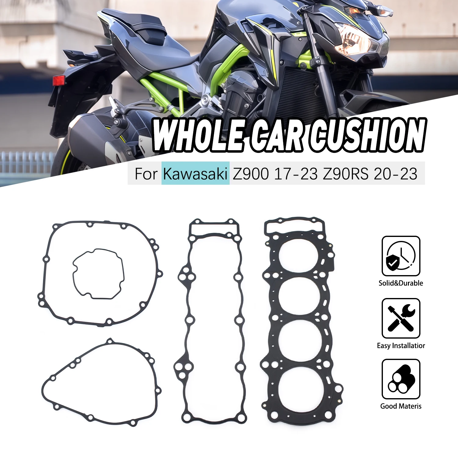 Motorcycle Cylinder Head Crnakcase Cover Oil Pan Gasket For Kawasaki Z900 2017-2023 Z90RS 2020-2023