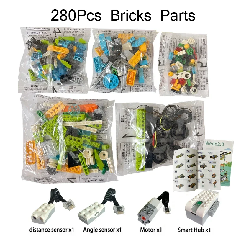 WeDo 2.0 Educational FunctionsParts Compatible 45300 Core Set Building Blocks DIY Toys Christmas Gifts battery version