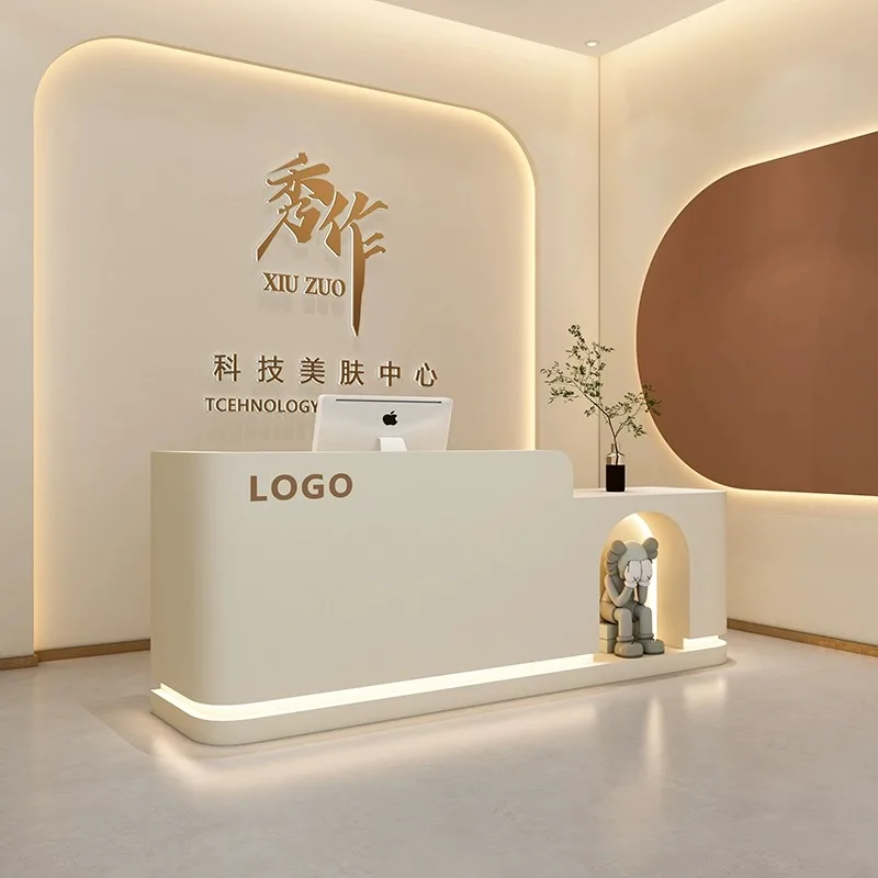 

Beauty Salon Luxury Reception Desk Simplicity Cashier Information Desk Clothing Store Recepcja Salon Beauty Modern Furniture