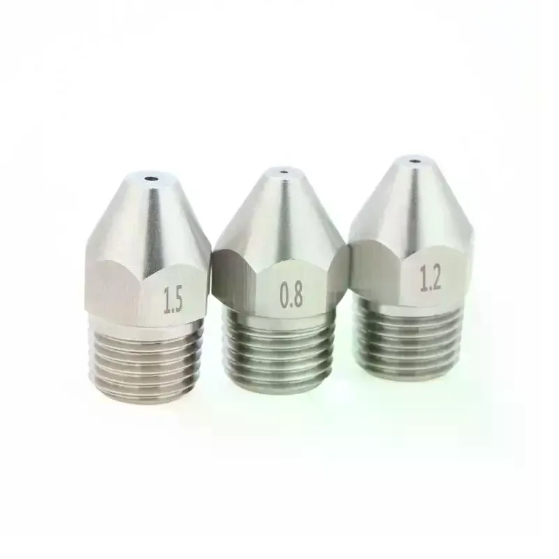 High Pressure Cleaning Cutting Nozzle 1/4 Inch Tip Cone Linear Column Flow for Garden Path Weed Cleaning