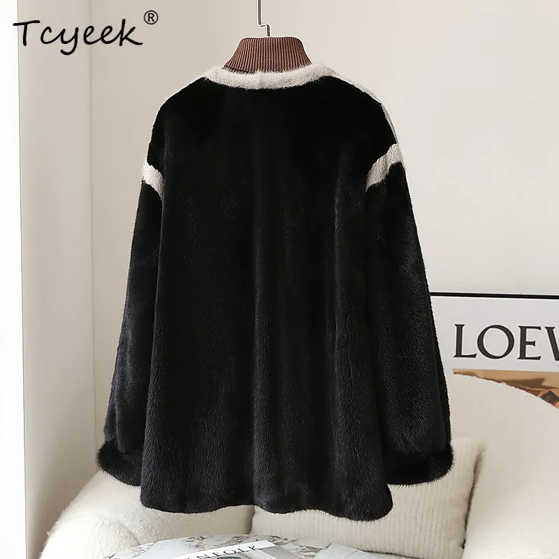 

Tcyeek Natural Mink Fur Coat Women Winter Clothes Real Fur New in Coats Whole Mink Woman Jacket Fashion 2026 Шуба Женская