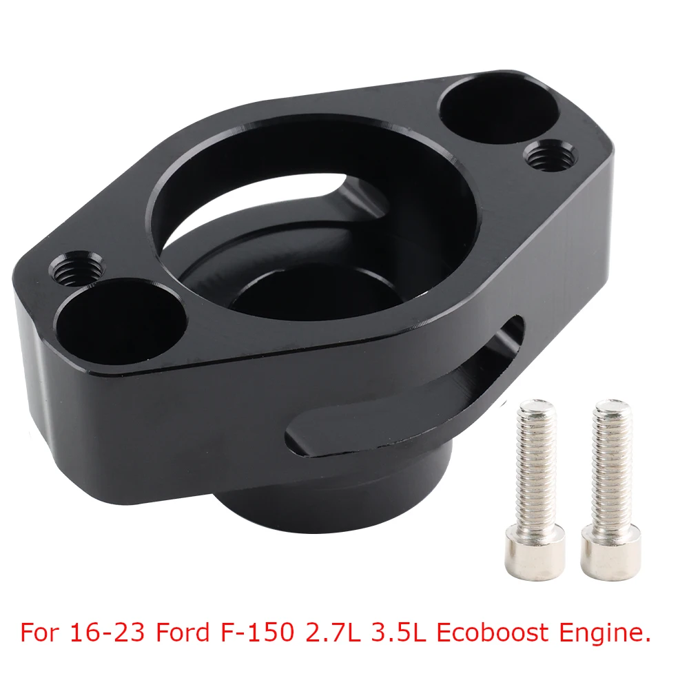 

BOV Turbo Blow Off Valve Adapter Compatible For 16-23 Ford F-150 2.7L 3.5L Ecoboost Models Engine Part Black Aluminum Alloy