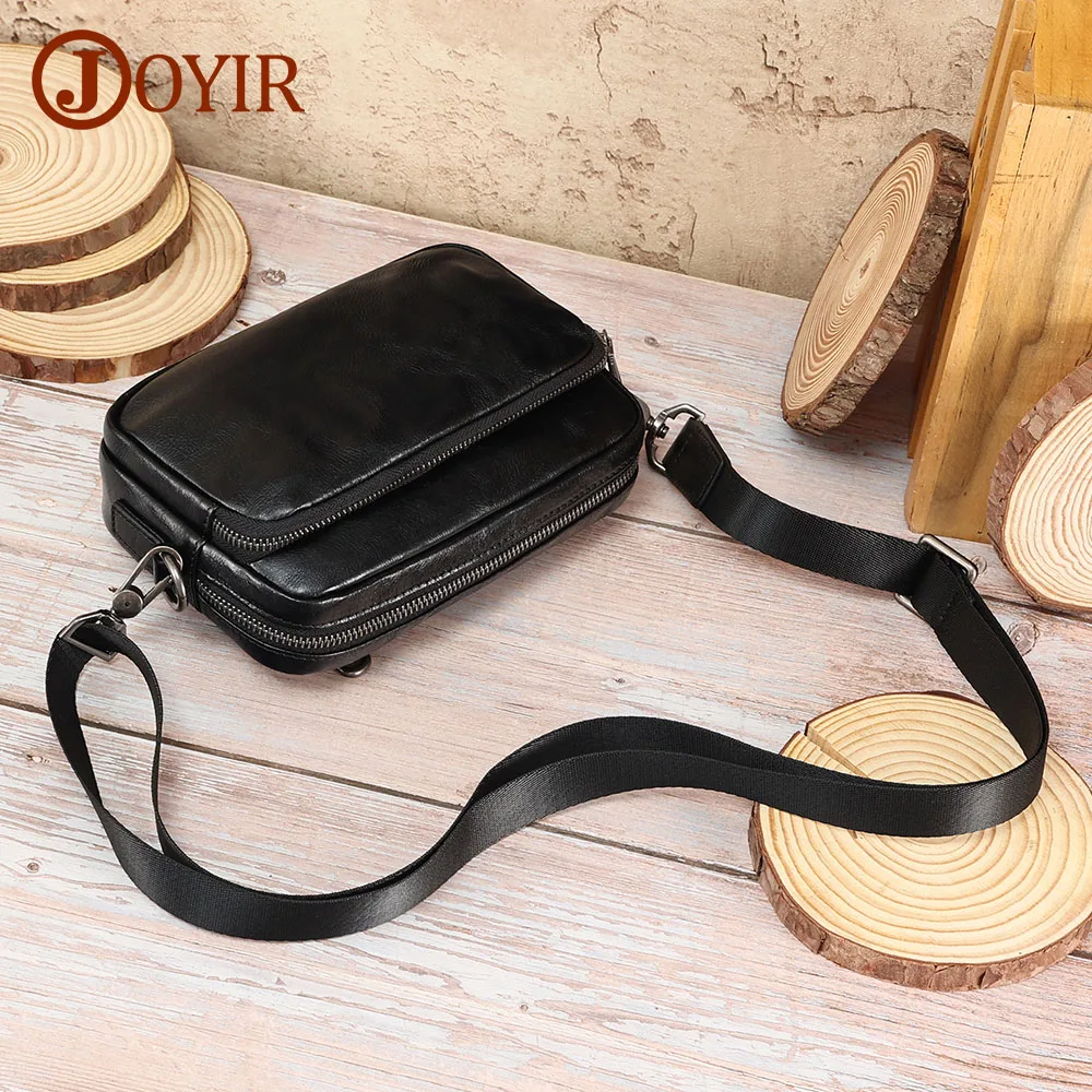 JOYIR Genuine Leather Male Casual Messenger Bag High Quality Men\'s Small Shoulder Bag Men Simple Style Satchel Bags New