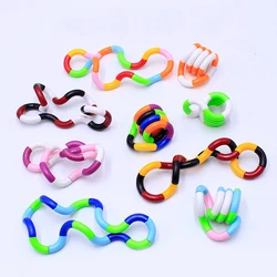 4Pcs Twisted Ring Magic Figet Trick Rope Education Stress Relief Toys for Kid Birthday Party Favors Boyfriend New Year Gifts