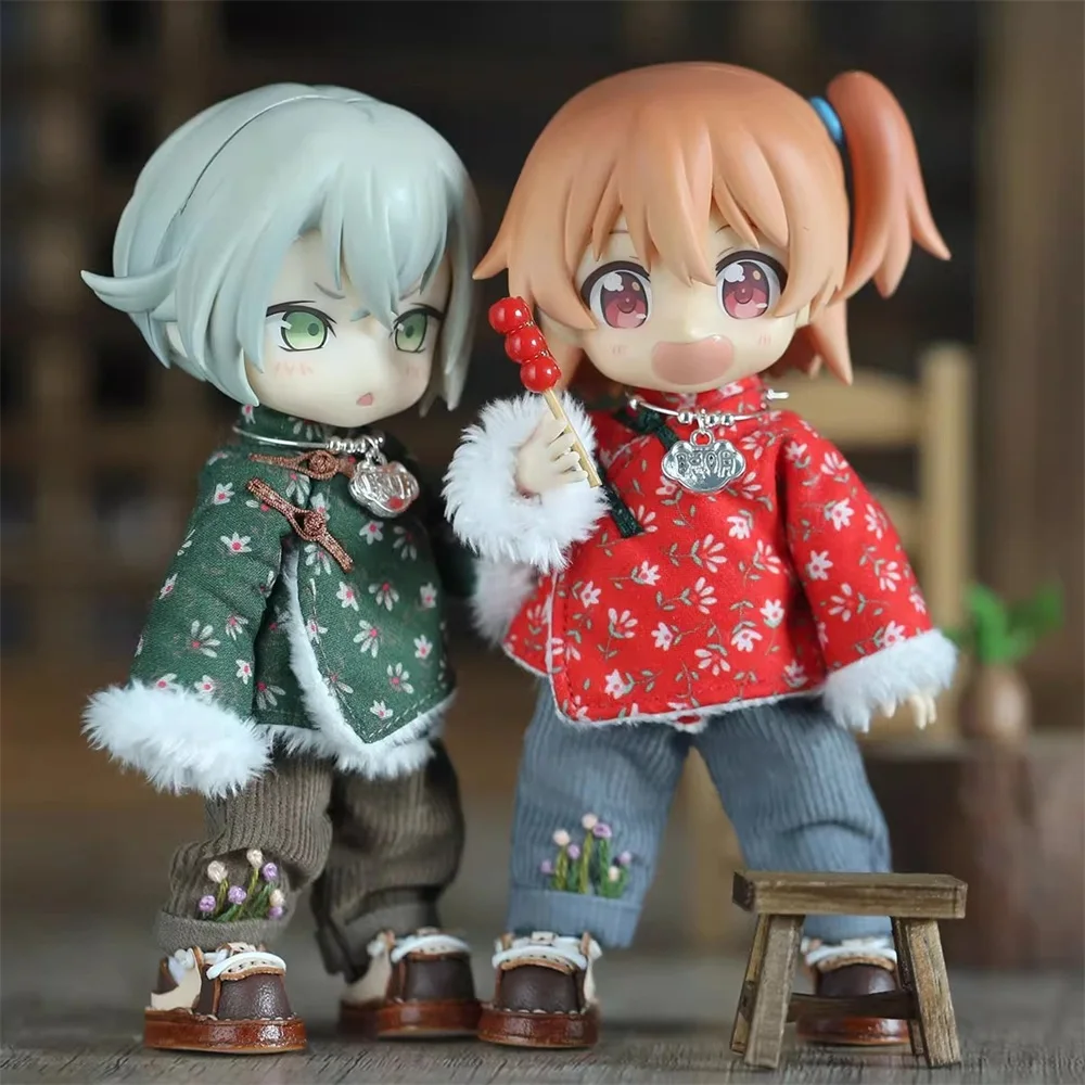 الحلزون Ob11 الملابس عموم زر الأزهار سترة قطن معطف السراويل مجموعة نموذج الملحقات في الأوراق المالية #2