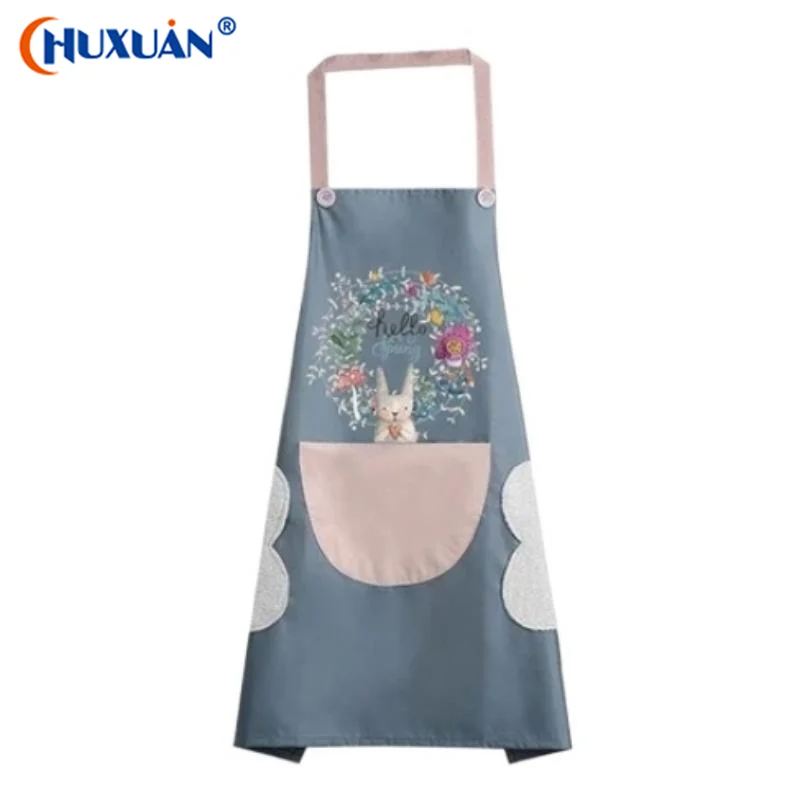 Q Waterproof Oil-Proof Kitchen Apron With Hand Towel, Stylish Couple Design Home Cooking Baking