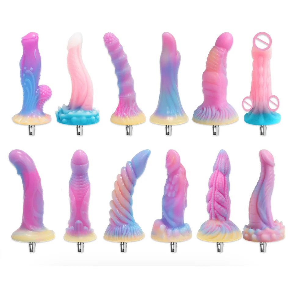 VAZEEK Luminous Sex Machine Attachments Masturbation Dildos for Women Man Silicone Stimulate Accessories Vagina&Anal Sex Toys