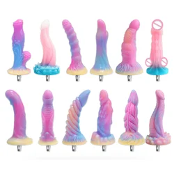 VAZEEK Luminous Sex Machine Attachments Masturbation Dildos for Women Man Silicone Stimulate Accessories Vagina&Anal Sex Toys